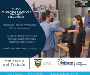 Promo Curso Ambientes seguros y trabajos saludables