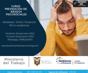 Promo Curso Prevencion de Riesgos Psicosociales